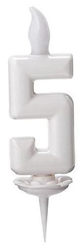 Ganz Ganz Happy Birthday Candle Blow On / OFF Age 5 - DimpzBazaar.com