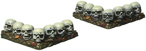 Department 56 Department 56 Halloween Collections Curved Row of Skulls Figurine Village Accessory, Multicolor - DimpzBazaar.com