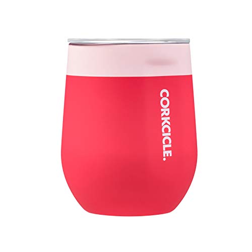 Corkcicle Corkcicle 12 oz Triple-Insulated Stemless Glass (Perfect for Wine) - Color Block Shortcake - DimpzBazaar.com