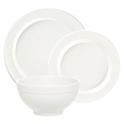 Emile Henry Emile Henry 118807/3 3 Piece Made In France Dinnerware Set, Flour White - DimpzBazaar.com