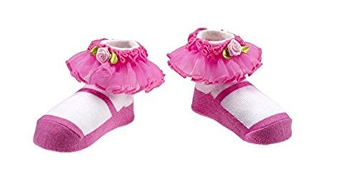 Ganz Ganz Easter Valentine's Day Newborn Infant Baby Girl Pink Ruffle Socks (0-12 Months) - DimpzBazaar.com