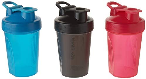 Blender Bottle BlenderBottle 20oz Classic Loop Top Shaker Bottle 3-Pack, Full Color (Blue/Black/Red) - No Duplicate or Different Colors - DimpzBazaar.com
