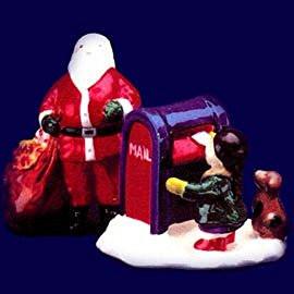 Department 56 Department 56 Santa and boy at mailbox Snow Village figure Christmas - DimpzBazaar.com