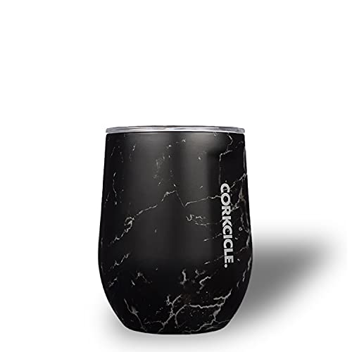 Corkcicle Corkcicle 12 oz Triple-Insulated Stemless (Perfect for Wine), Nero - DimpzBazaar.com