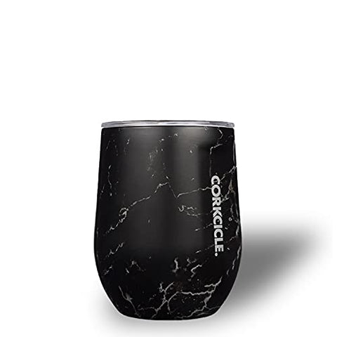 Corkcicle Corkcicle 12 oz Triple-Insulated Stemless (Perfect for Wine), Nero - DimpzBazaar.com