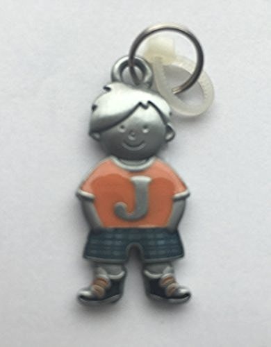Ganz Initial Kid's Tag - Boy - J by Ganz New 2016 Pattern Charm - DimpzBazaar.com
