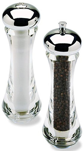 Olde Thompson Olde Thompson 7.5" Tahoe - Pepper mill and salt shaker set - Brushed nickel plated - DimpzBazaar.com