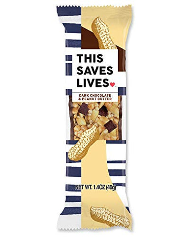 This Bar Saves Lives This Bar Saves Lives Chewy Granola Bars, Dark Chocolate Peanut Butter, 12 Pack | Gluten Free Snacks Breakfast Bars, Kosher, Non GMO Snack Bar for Adults & Kids | 1.4 oz Bars - DimpzBazaar.com