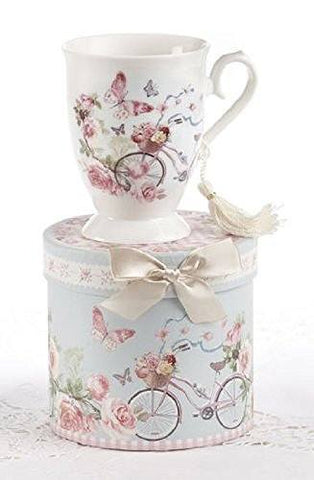 Delton Porcelain Tea / Coffee Mug in Gift Box - Cycle - DimpzBazaar.com