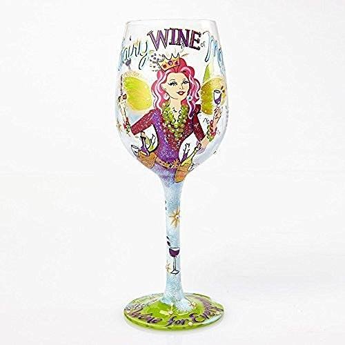 Enesco Lolita Lolita Glassware Fairy Wine Mother Wine Glass (4054098), 9", Multicolor - DimpzBazaar.com