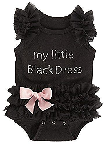Ganz Ganz Baby Girls Embroidered Little Black Dress Bodysuit - DimpzBazaar.com
