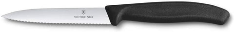 Victorinox Victorinox VIC-6.7733 Swiss Classic Paring 4" Serrated Spear Point Blade 5/8" Width at Handle Black - DimpzBazaar.com