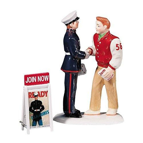 Department 56 Department 56 Original Snow Village Congraulations....Recruit! Set of 2 - DimpzBazaar.com