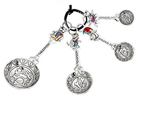 Ganz Metallic Colorful Dogs Kitchen Measuring Spoons - By Ganz (4 Spoons) - DimpzBazaar.com