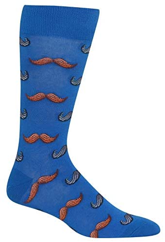 Hot Sox Hot Sox Mens Moustache Crew Socks - DimpzBazaar.com