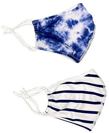 8 Oak Lane 8 Oak Lane Face Masks Non-Medical Washable Comfortable Face Covering Poly Spandex - Set of 2 Assorted Patterns - DimpzBazaar.com