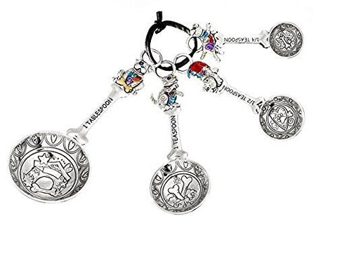 Ganz Ganz 4-Piece Measuring Spoons Set - Colorful Dogs - DimpzBazaar.com