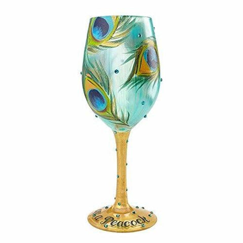 Enesco Lolita Lolita by Enesco Pretty As A Peacock Wine Glass - DimpzBazaar.com