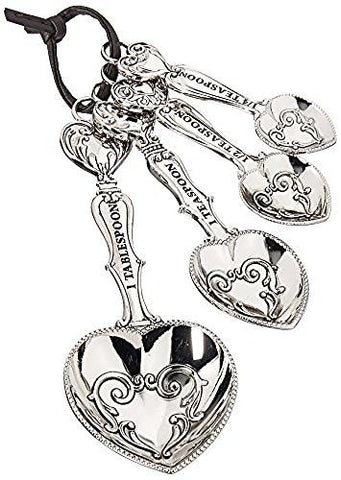 Ganz Ganz 4-Piece Measuring Spoons Set, Hearts - DimpzBazaar.com