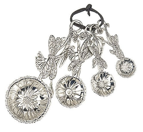Ganz Dragonfly Handled Measuring Spoons With Floral Design Cups - By Ganz - DimpzBazaar.com