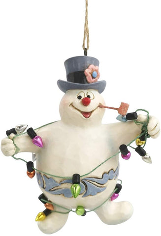 Enesco Enesco Frosty The Snowman by Jim Shore Frosty in Lights Ornament- Nostalgic Collectible Christmas Figurine 6007346 - DimpzBazaar.com