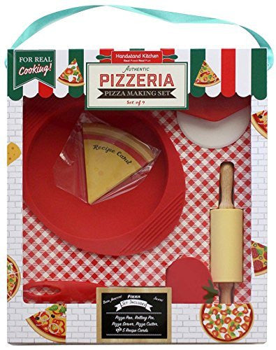 Handstand Kitchen Handstand Kitchen Authentic Pizzeria 9-piece Pizza Making Set for Kids - DimpzBazaar.com