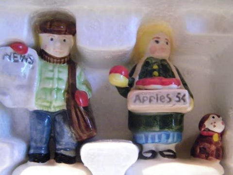 Department 56 Department 56 Snow Village Girl Selling Apples and News Boy 5129-2 - DimpzBazaar.com