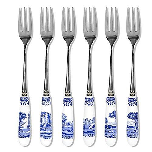 Spode Spode Blue Italian 6 Pastry Forks (Set of 6) - DimpzBazaar.com