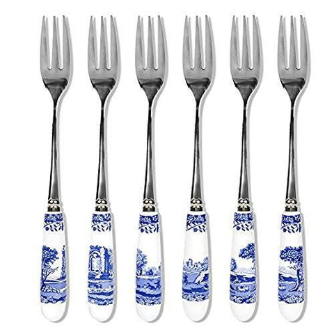 Spode Spode Blue Italian 6 Pastry Forks (Set of 6) - DimpzBazaar.com