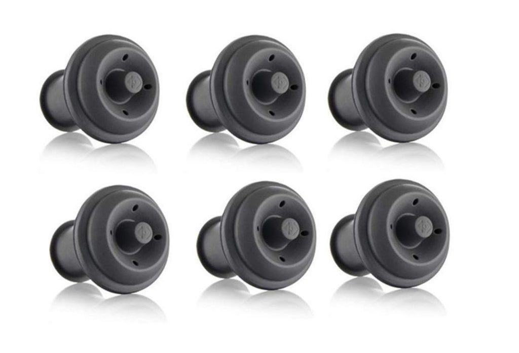 Vacu Vin Vacu Vin Wine Saver Vacuum Stoppers Set of 6 – Grey - DimpzBazaar.com