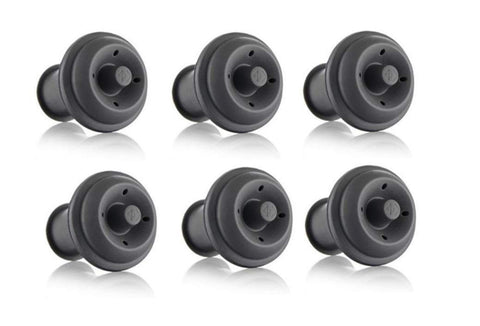 Vacu Vin Vacu Vin Wine Saver Vacuum Stoppers Set of 6 – Grey - DimpzBazaar.com