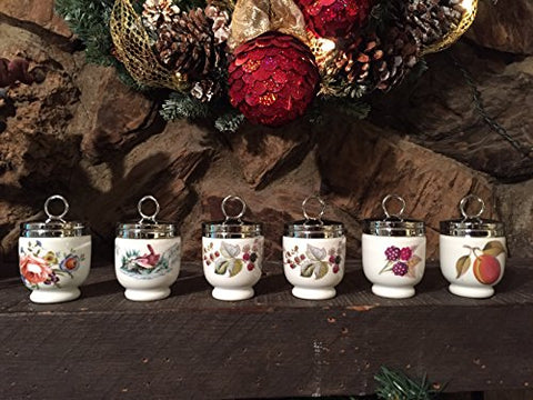 Royal Worcester Royal Worcester Evesham Gold (Porcelain) King Size Egg Coddler & Lid, Fine China Dinnerware - DimpzBazaar.com