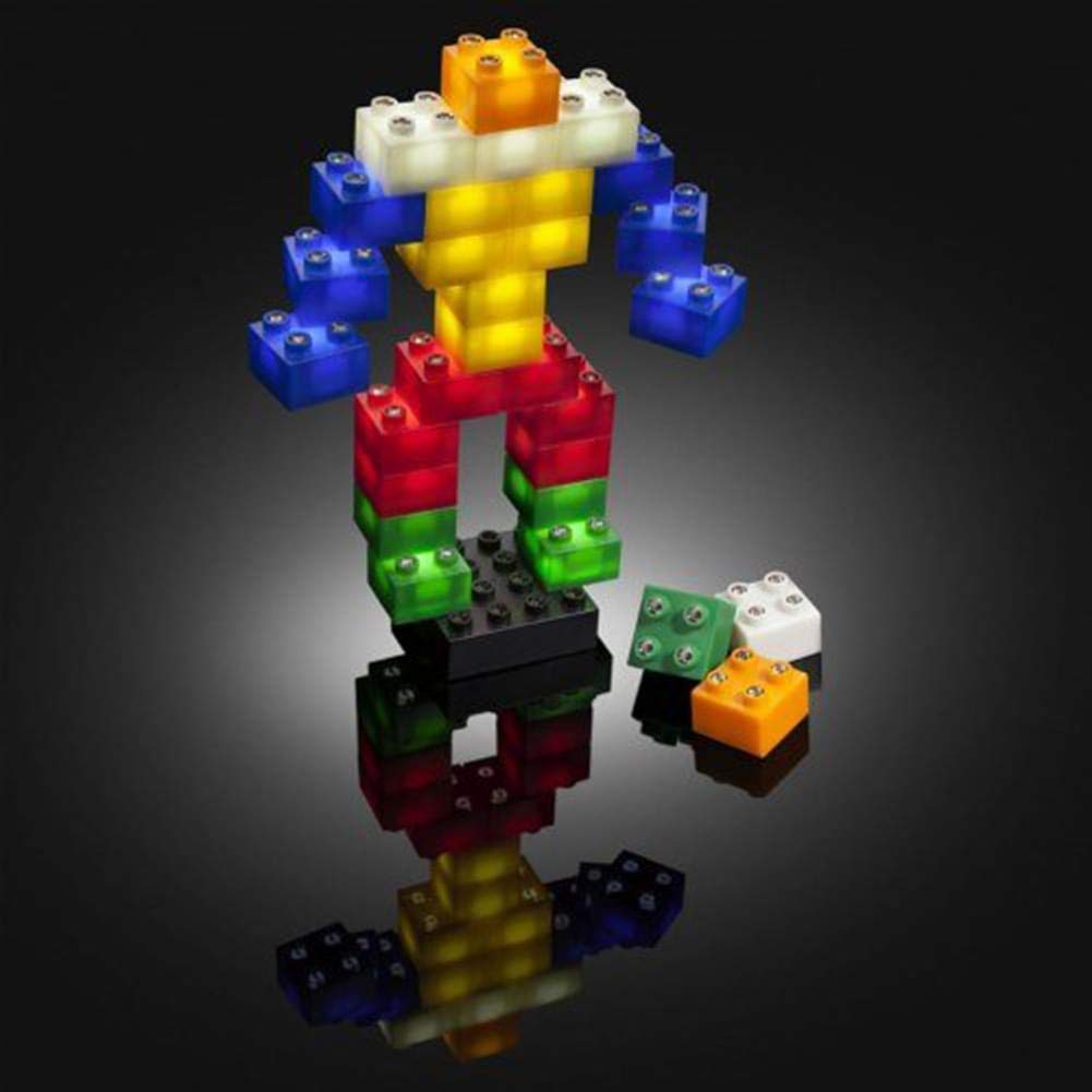 The Lazy Dog & Co. Light Stax Illuminated Blocks - Led Light Up Building Blocks - 36 Piece Set - DimpzBazaar.com