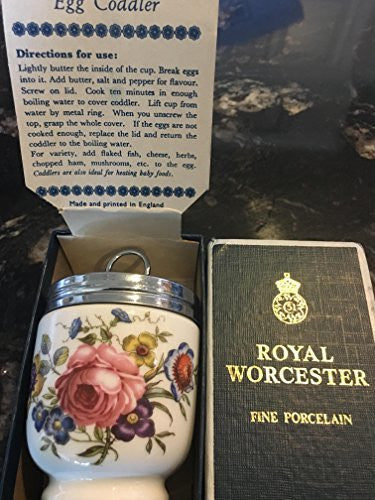 Royal Worcester Royal Worcester Double Egg King Size Coddler Bournemouth Pattern Pink Roses Floral-Rare - DimpzBazaar.com