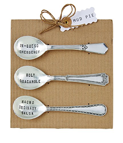 Mud Pie Mud Pie Circa Salsa Spoon Set, Silver - DimpzBazaar.com