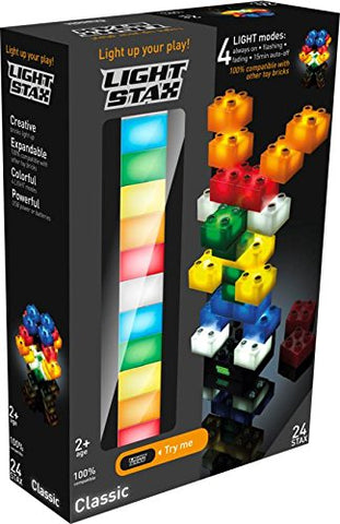 Light Stax Light Stax Illuminated Blocks Classic Set (24 Pieces) - DimpzBazaar.com