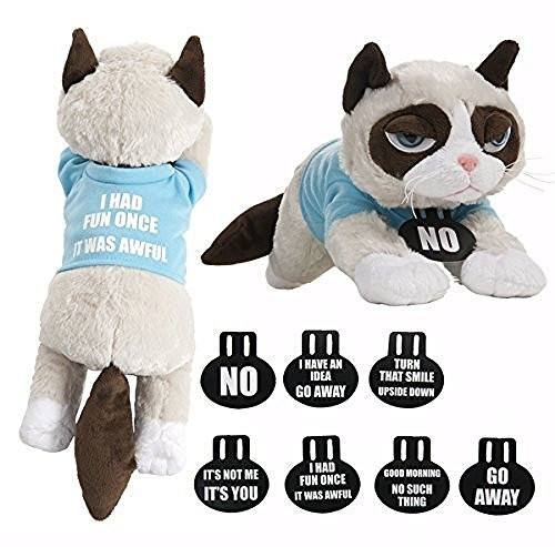 Ganz Ganz Grumpy Cat with T-Shirt and Collars - DimpzBazaar.com
