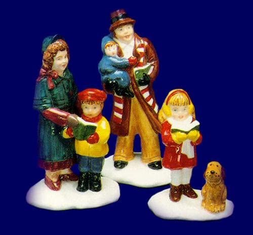 Department 56 Department 56 Snow Village Caroling Family RETIRED 3 Pieces Figures - DimpzBazaar.com