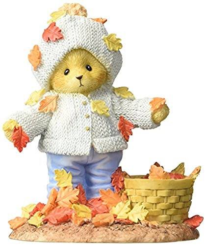 Cherished Teddies Enesco Cherished Teddies Collection Bear Playing with Leaves Figurine, 4.125" - DimpzBazaar.com