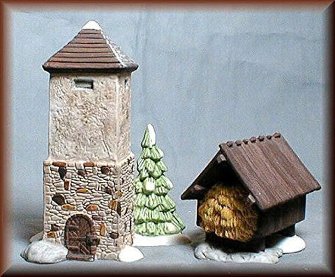 Department 56 "Silo & Hay Shed" Dept. 56 Dickens Village set of 2, Item #59501 - DimpzBazaar.com