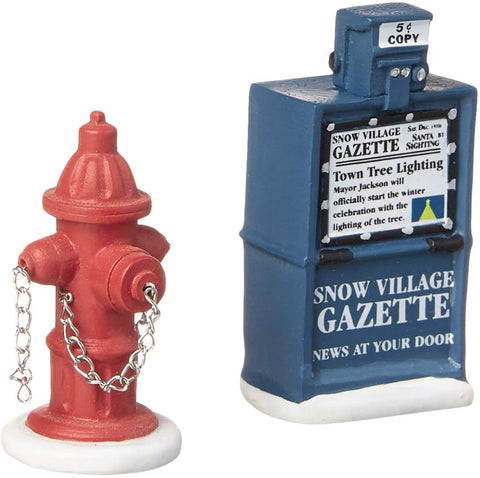 Department 56 Department 56 Village Fire Hydrant and Newspaper Box Accessory Set of 2 - DimpzBazaar.com