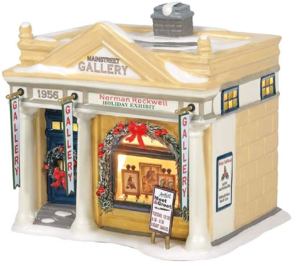 Department 56 Department 56 Original Snow Village Rockwell's Holiday Exhibit Lighted Buildings, 6-inch Height - DimpzBazaar.com
