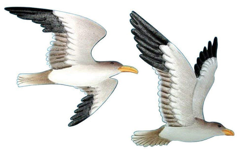 Beachcombers Beachcombers 2 Metal Flying Gull Wall Plaques - DimpzBazaar.com