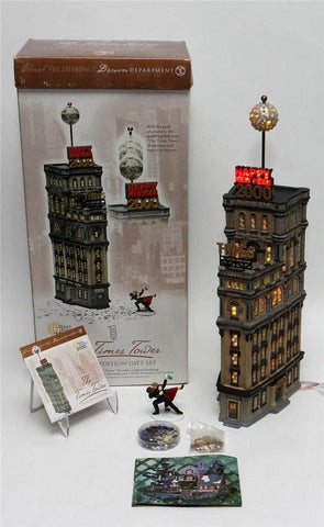 Department 56 DEPARTMENT 56 CHRISTMAS IN THE CITY "THE TIMES TOWER" 2000 SPECIAL EDITION GIFT SET #55510 - DimpzBazaar.com