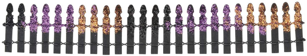 Department 56 Department 56 Village Collection Accessories Halloween Glitter Miniature Fence Figurine, 2.17 Inch, Multicolor - DimpzBazaar.com