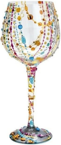 Lolita Glassware Enesco Presents Radiance Lolita Super Bling Wine Glass, Multicolor - DimpzBazaar.com