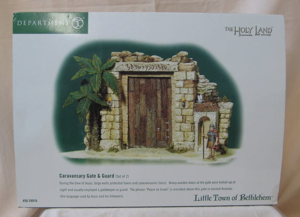 Dimpz Bazaar Department 56, Little Town of Bethelem "Caravansary Gate & Guard" - DimpzBazaar.com
