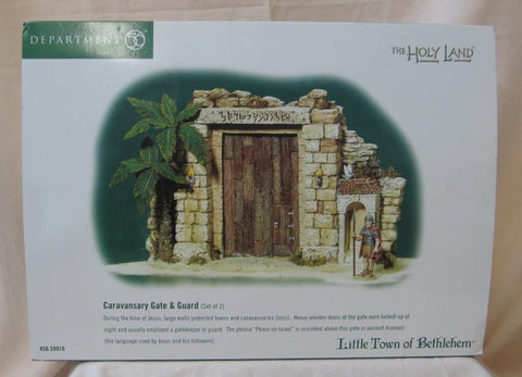 Dimpz Bazaar Department 56, Little Town of Bethelem "Caravansary Gate & Guard" - DimpzBazaar.com
