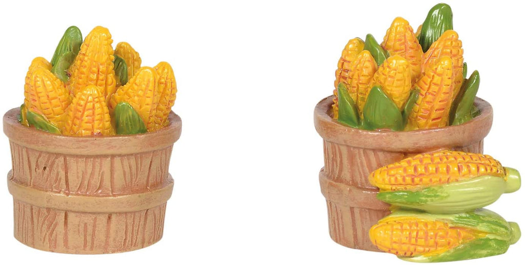 Department 56 Department 56 Village Collection Accessories Fall Harvest Baskets of Corn Figurine Set, 1.125 Inch, Multicolor - DimpzBazaar.com