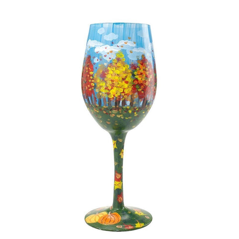 Enesco Lolita Lolita by Enesco Autumn Glory Wine Glass - DimpzBazaar.com